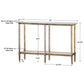 Elenio - Glass Console Table - Gold