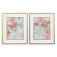 A Touch Of Blush And Rosewood Fences - Art (Set of 2) - Pink