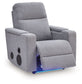 Pineland - Glider Power Recliner With Audio System - Pewter
