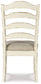 Realyn - Dining UPH Side Chair (Set of 2) - Ladderback - Chipped White