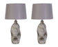 "Stonehaven Elegance" Ceramic Table Lamp (Set of 2) - Natural Stone