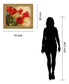 Scarlet Tulip Whirl - 28" x 34" Framed Wall Art - Red