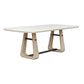 Circa - Concrete Outdoor Dining Table - White / Woodtone