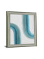 Curved Streams - 28" x 34" Framed Wall Art - Light Blue