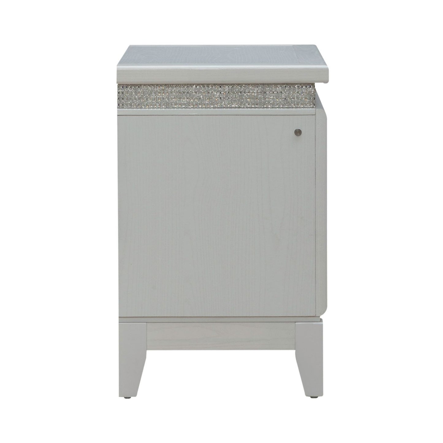 Reflections - Nightstand With Lights and Charging Station - White