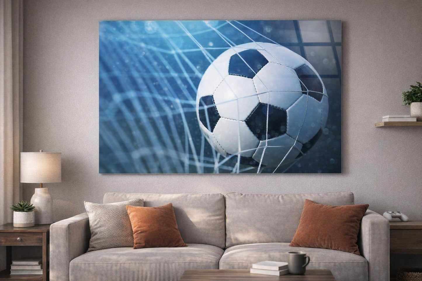 Netted Victory Tempered Glass - Blue / Black