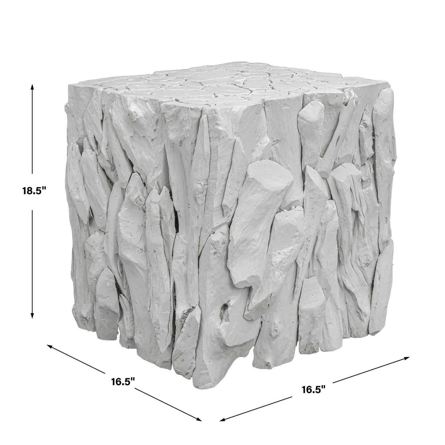 Teak Root - White Bunching Cube
