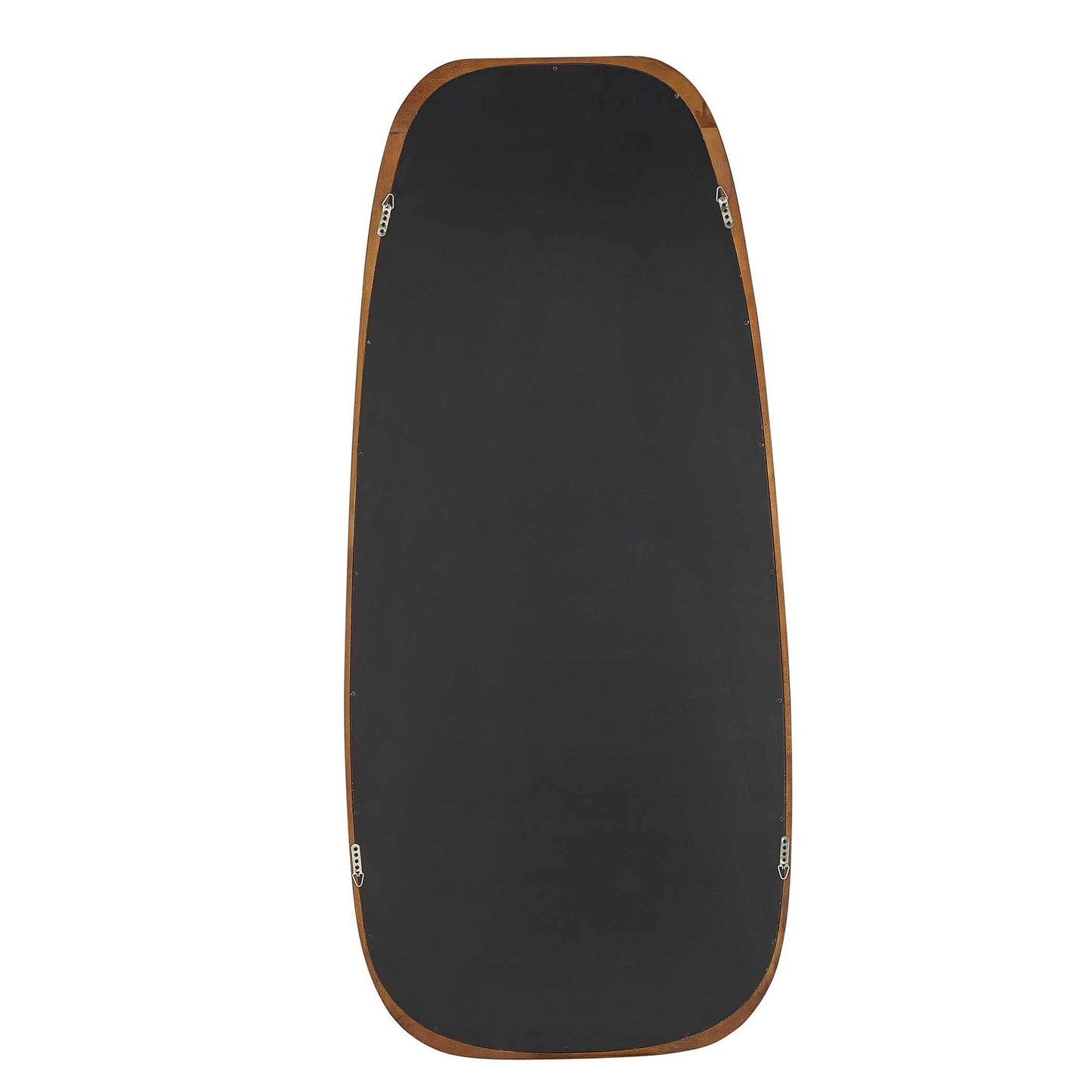Zachari - Asymmetrical Tall Mirror - Gold / Woodtone