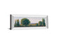 Panoramic Treeline I By Tim Otoole - Mirror Framed Print Wall Art - Dark Green