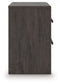 Prendonea - Two Drawer Night Stand - Charcoal