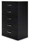 Finch - Five Drawer Chest - 46" Height - Black