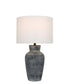 Textured Aura Textured Ceramic Table Lamp (Set of 2) - Textured Black And White Ceramic