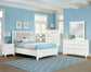 Bonanza - Pebble Gray Upholstered Bed With Storage Footboard