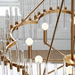 Crystal - Stick 8 Light Chandelier - Brass