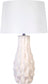 "Sculpted Elegance" Ceramic Table Lamp (Set of 2) - White Sand