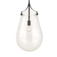 Dewdrop - 1 Light Glass Shade Pendant - Black
