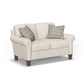 Moxy - Fabric Loveseat, Curved Sock Arms