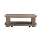 Harlow - Oval Cocktail Table - Sandstone & Satin Nickel