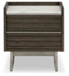 Arkenton - Two Drawer Night Stand - Grayish Brown / White