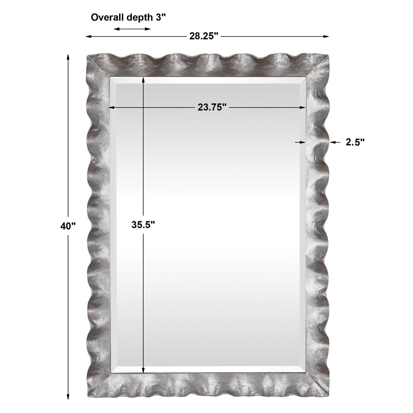 Haya - Vanity Mirror - Pearl Silver