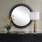 Jael - Round Iron Bands Mirror - Black