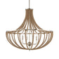 Lovelock - 4 Light Rope Empire Chandelier - Light Brown