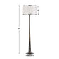 Tallarico - Brass & Marble Floor Lamp - Black / Bronze / Brown