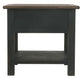 Tyler Creek - Rectangular End Table - Grayish Brown / Black