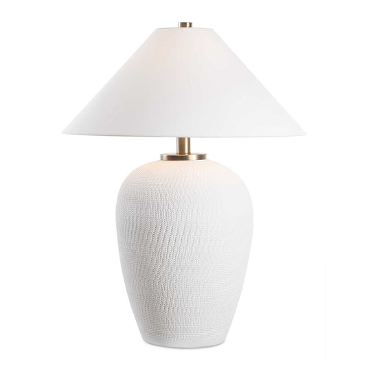Merriton - Matt White Table Lamp - White