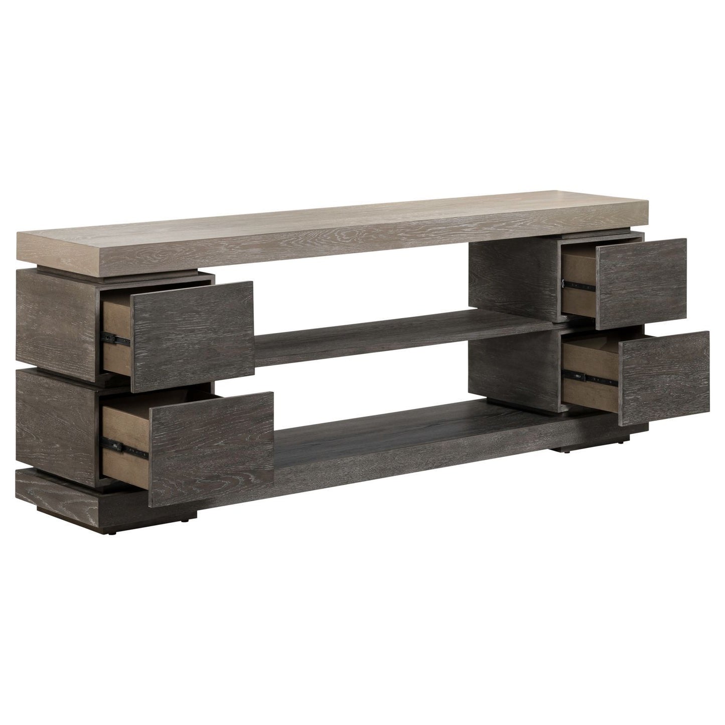 Piedmont - 84'' TV Console - Charcoal / Ash