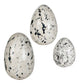Nest Trio - Indoor-Outdoor Stone Eggs (Set of 3) - Black / White