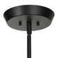 Hoi An - 4 Light Geometric Chandelier - Black