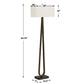 Galloway - Minimalist Floor Lamp - Bronze