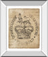 Vintage Seal IV V2 By Wild Apple Portfolio - Mirror Framed Print Wall Art - Beige