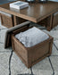 Boardernest - Cocktail Table With 4 Stools (Set of 5) - Brown