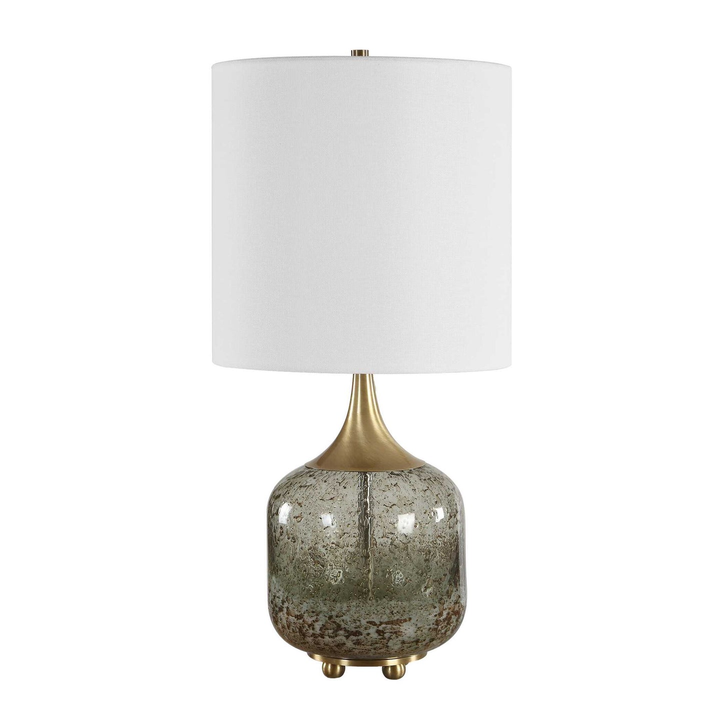 Glenn - Mottled Glass Table Lamp - Green