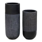 Woven - Shadow Vases (Set of 2) - Black
