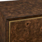 Flores - Burl Wood 2 Door Cabinet - Brass,Woodtone