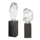 Crystal Peak - Sculptures (Set of 2) - Black / Silver