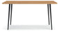 Gretlynn - Rectangular Dining Room Table - Black / Natural