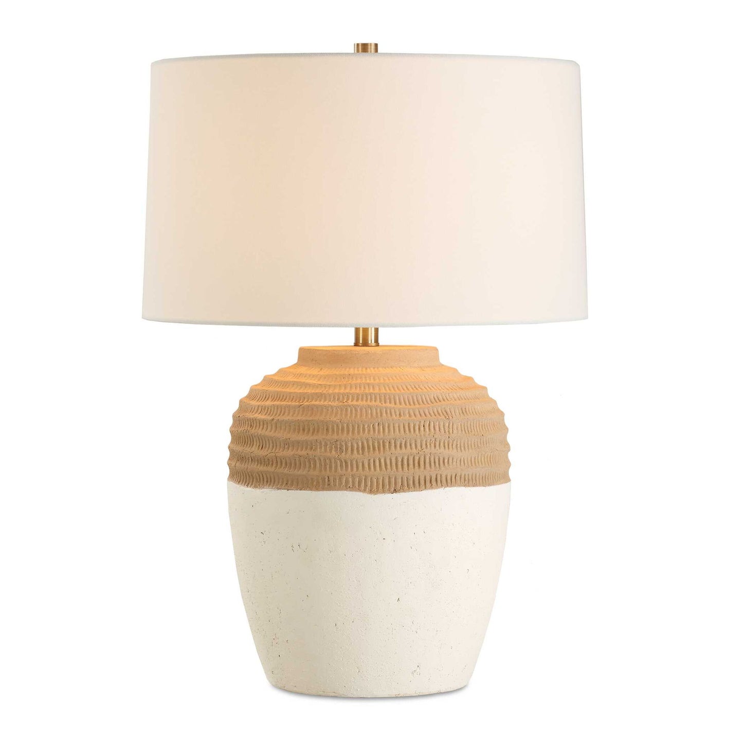 Bellaby - Terracotta Table Lamp - Brown / White