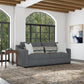 Milo - Fabric Two-Cushion Sofa With Nailhead Trim