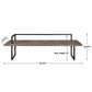 Herbert - Reclaimed Wood Bench - Light Brown