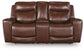 Bexhurst - 2 Pc. - Power Reclining Sofa And Loveseat - Mahogany