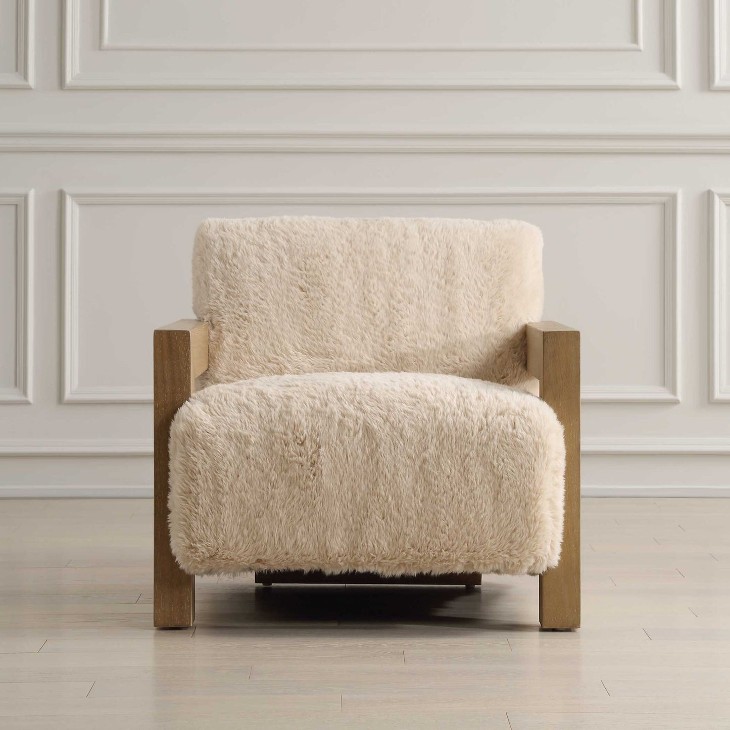 Jackson - Sheepskin Accent Chair - Light Brown