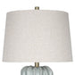 Wave Crest Ceramic & Frosted Crystal Table Lamp (Set of 2) - Glacier Blue / Frosted Crystal