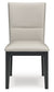 Glinari - Dining Upholstered Side Chair (Set of 2) - Taupe / Black