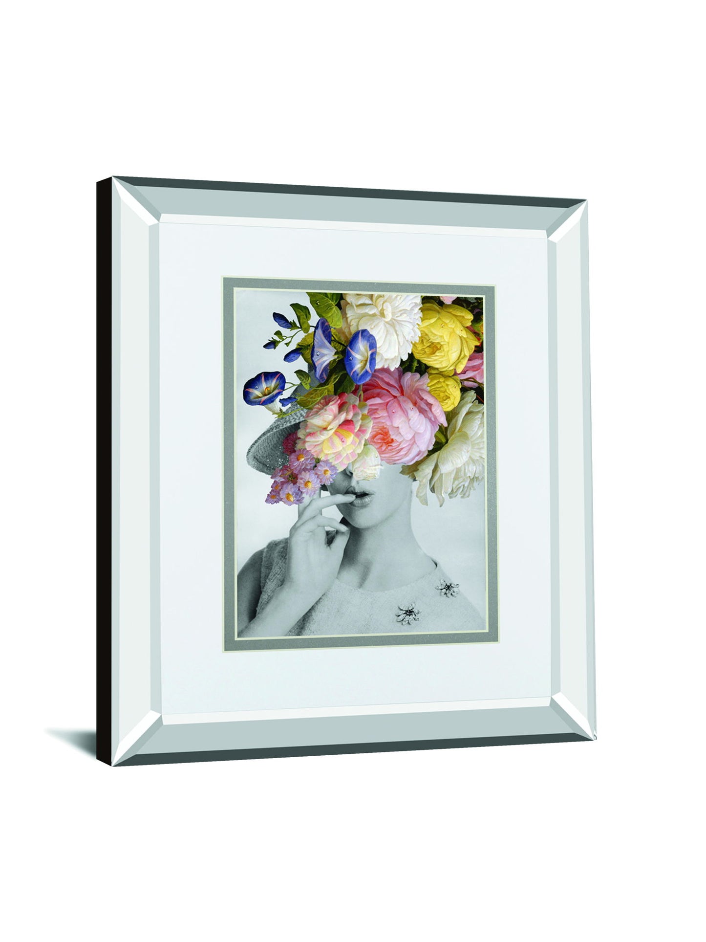 Garden Party I By Wild Apple Portfolio Mirrored Frame - Pearl Silver
