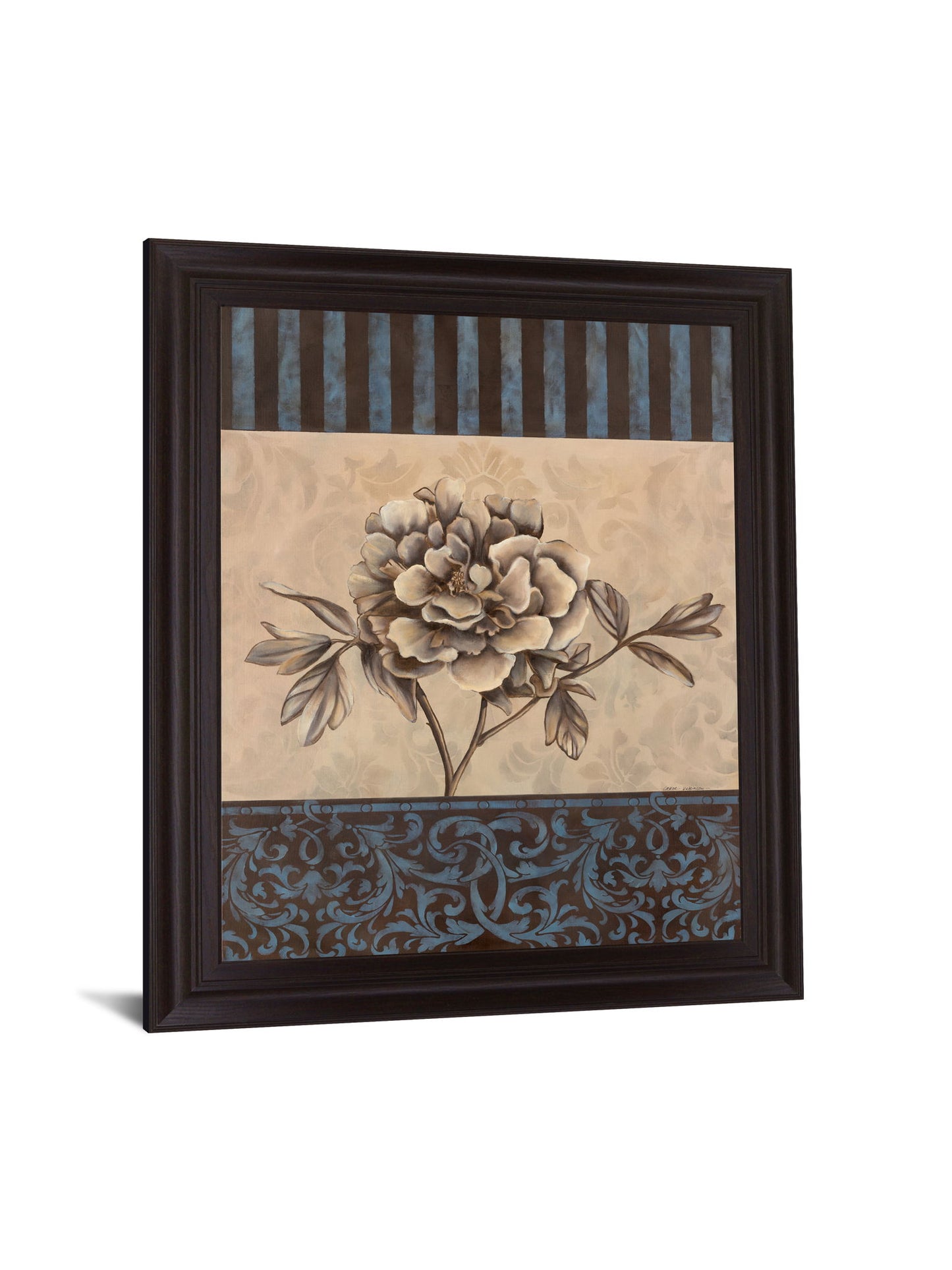 Muted Blossom Harmony - 28" x 34" Framed Wall Art - Beige