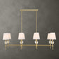 Arques - 8 Light Linear Chandelier - White / Gold